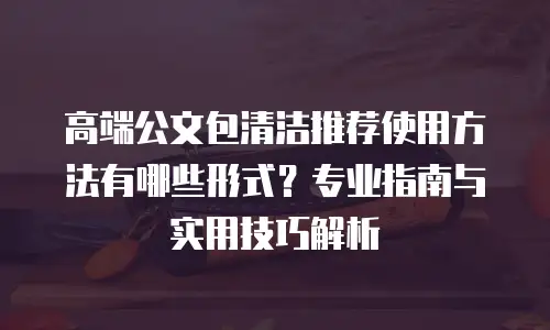 高端公文包清洁推荐使用方法有哪些形式？专业指南与实用技巧解析