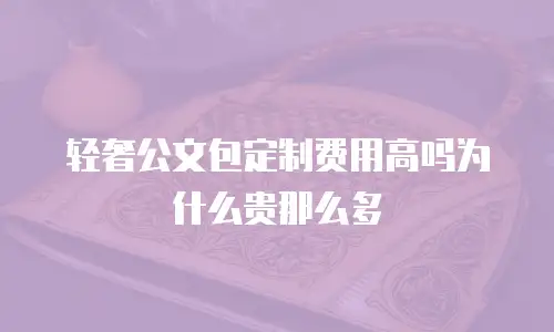 轻奢公文包定制费用高吗为什么贵那么多