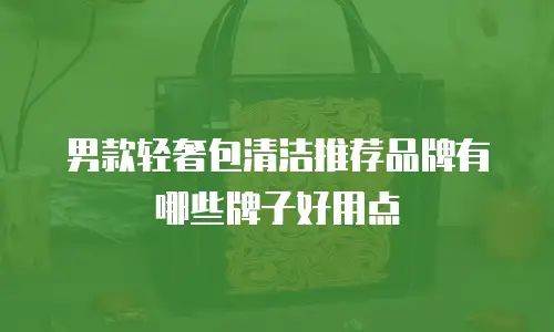 男款轻奢包清洁推荐品牌有哪些牌子好用点
