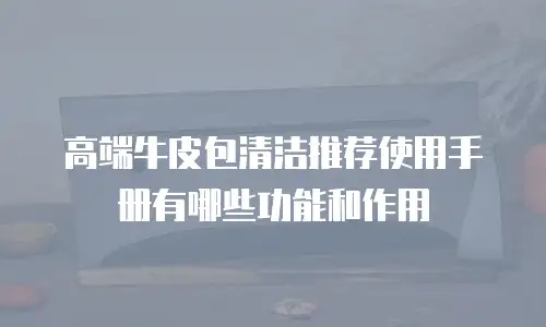 高端牛皮包清洁推荐使用手册有哪些功能和作用