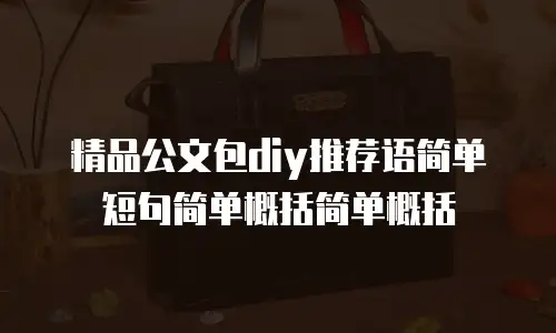 精品公文包diy推荐语简单短句简单概括简单概括