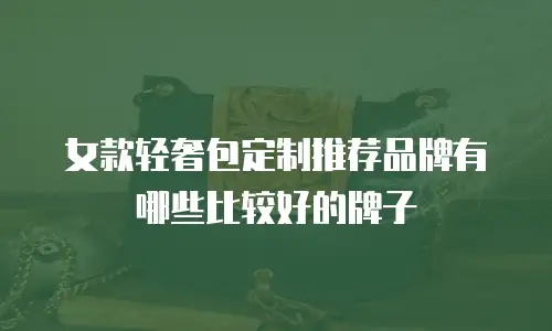 女款轻奢包定制推荐品牌有哪些比较好的牌子