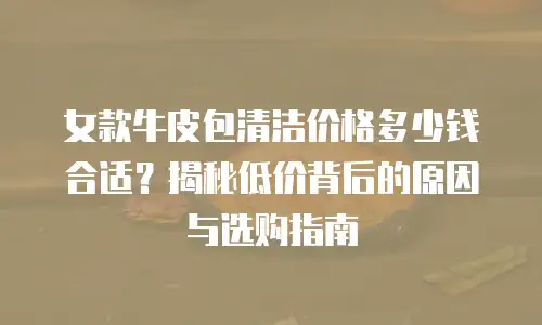 女款牛皮包清洁价格多少钱合适？揭秘低价背后的原因与选购指南