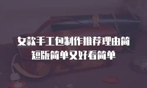 女款手工包制作推荐理由简短版简单又好看简单