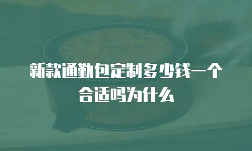 新款通勤包定制多少钱一个合适吗为什么