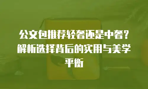 公文包推荐轻奢还是中奢？解析选择背后的实用与美学平衡
