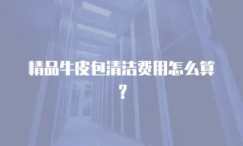 精品牛皮包清洁费用怎么算？