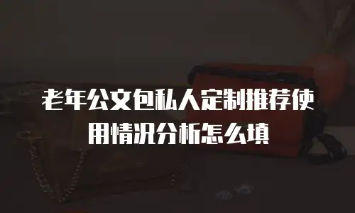 老年公文包私人定制推荐使用情况分析怎么填