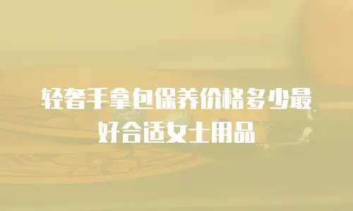 轻奢手拿包保养价格多少最好合适女士用品