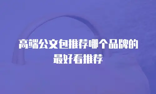 高端公文包推荐哪个品牌的最好看推荐