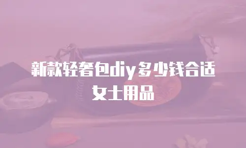 新款轻奢包diy多少钱合适女士用品