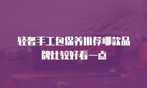 轻奢手工包保养推荐哪款品牌比较好看一点