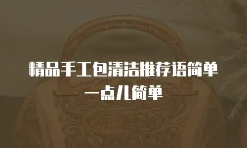 精品手工包清洁推荐语简单一点儿简单