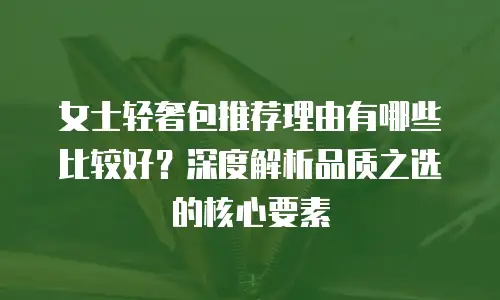 女士轻奢包推荐理由有哪些比较好？深度解析品质之选的核心要素
