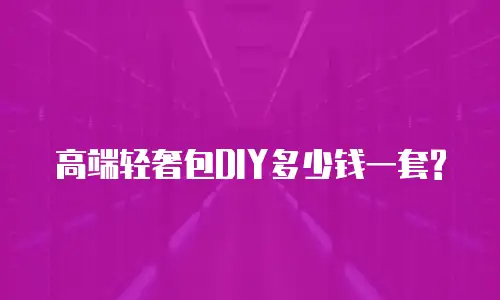 高端轻奢包DIY多少钱一套?