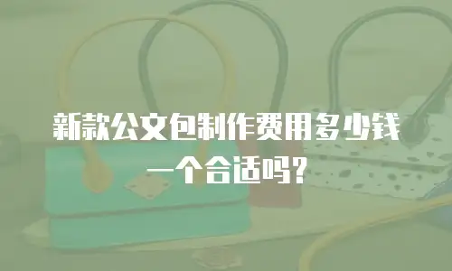 新款公文包制作费用多少钱一个合适吗？