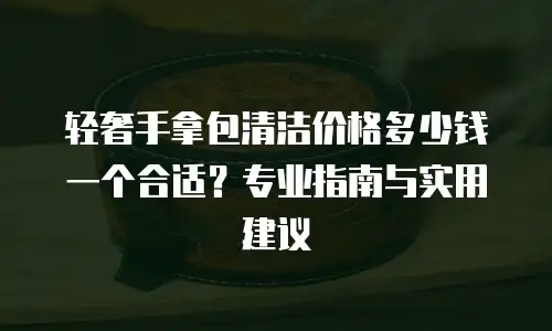 轻奢手拿包清洁价格多少钱一个合适？专业指南与实用建议