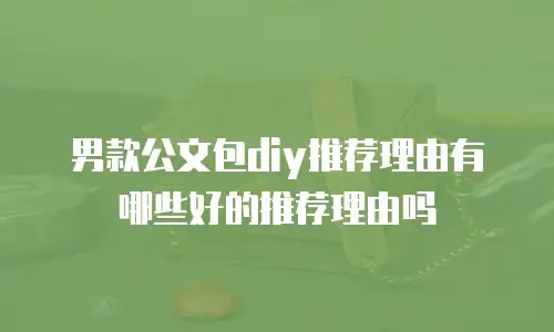 男款公文包diy推荐理由有哪些好的推荐理由吗