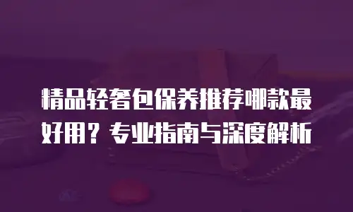 精品轻奢包保养推荐哪款最好用？专业指南与深度解析