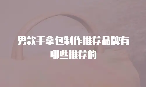 男款手拿包制作推荐品牌有哪些推荐的