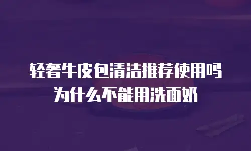 轻奢牛皮包清洁推荐使用吗为什么不能用洗面奶
