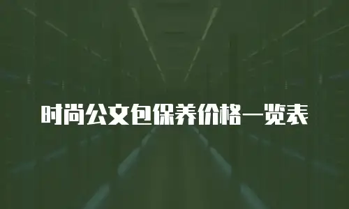 时尚公文包保养价格一览表