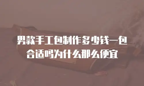 男款手工包制作多少钱一包合适吗为什么那么便宜