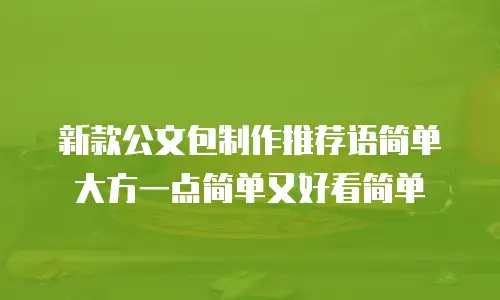 新款公文包制作推荐语简单大方一点简单又好看简单