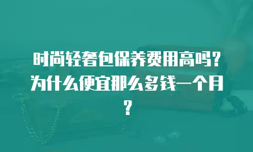 时尚轻奢包保养费用高吗？为什么便宜那么多钱一个月？