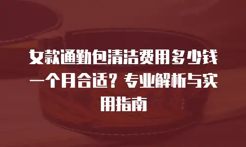 女款通勤包清洁费用多少钱一个月合适？专业解析与实用指南