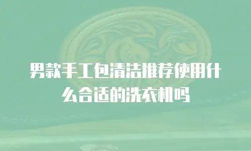 男款手工包清洁推荐使用什么合适的洗衣机吗