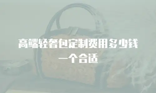 高端轻奢包定制费用多少钱一个合适