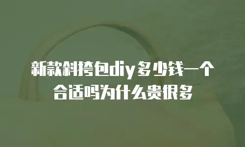 新款斜挎包diy多少钱一个合适吗为什么贵很多