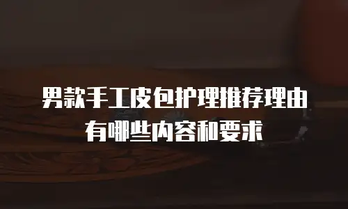 男款手工皮包护理推荐理由有哪些内容和要求