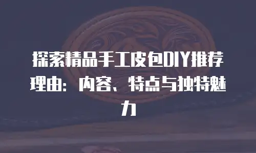 探索精品手工皮包DIY推荐理由：内容、特点与独特魅力