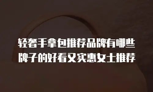轻奢手拿包推荐品牌有哪些牌子的好看又实惠女士推荐
