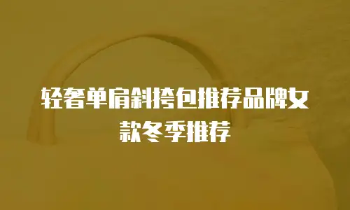 轻奢单肩斜挎包推荐品牌女款冬季推荐