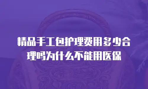 精品手工包护理费用多少合理吗为什么不能用医保