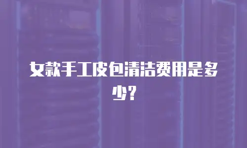 女款手工皮包清洁费用是多少？