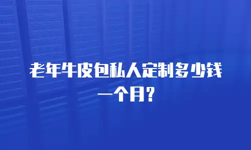 老年牛皮包私人定制多少钱一个月？