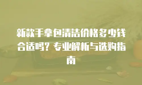 新款手拿包清洁价格多少钱合适吗？专业解析与选购指南