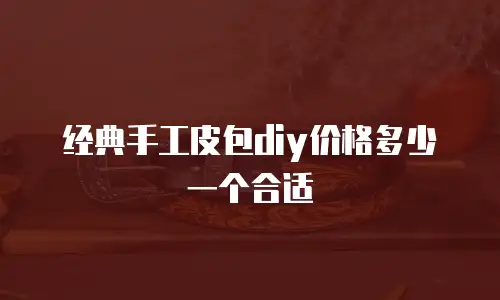 经典手工皮包diy价格多少一个合适