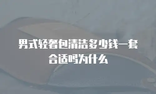男式轻奢包清洁多少钱一套合适吗为什么