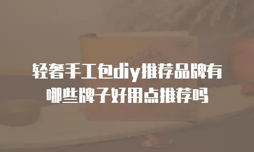 轻奢手工包diy推荐品牌有哪些牌子好用点推荐吗