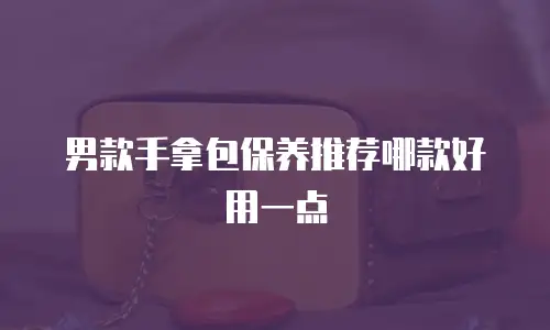 男款手拿包保养推荐哪款好用一点