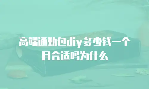 高端通勤包diy多少钱一个月合适吗为什么