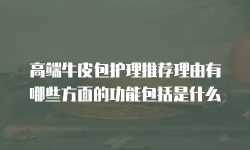 高端牛皮包护理推荐理由有哪些方面的功能包括是什么