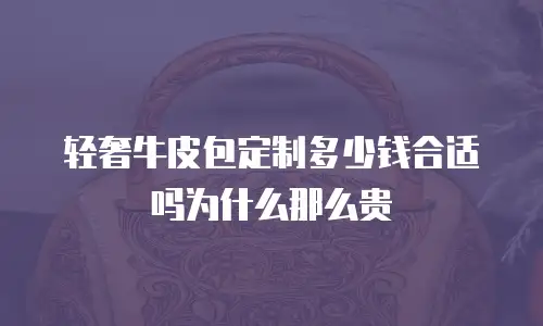 轻奢牛皮包定制多少钱合适吗为什么那么贵