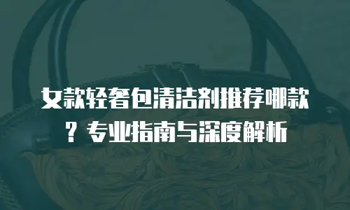 女款轻奢包清洁剂推荐哪款？专业指南与深度解析