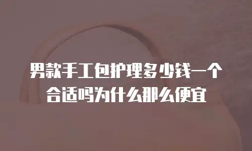 男款手工包护理多少钱一个合适吗为什么那么便宜